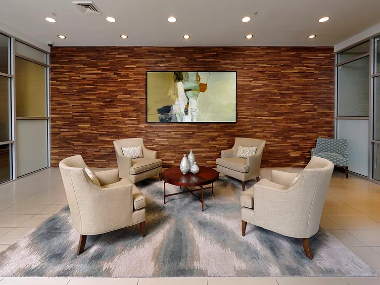 Leasing office with lounge seating
