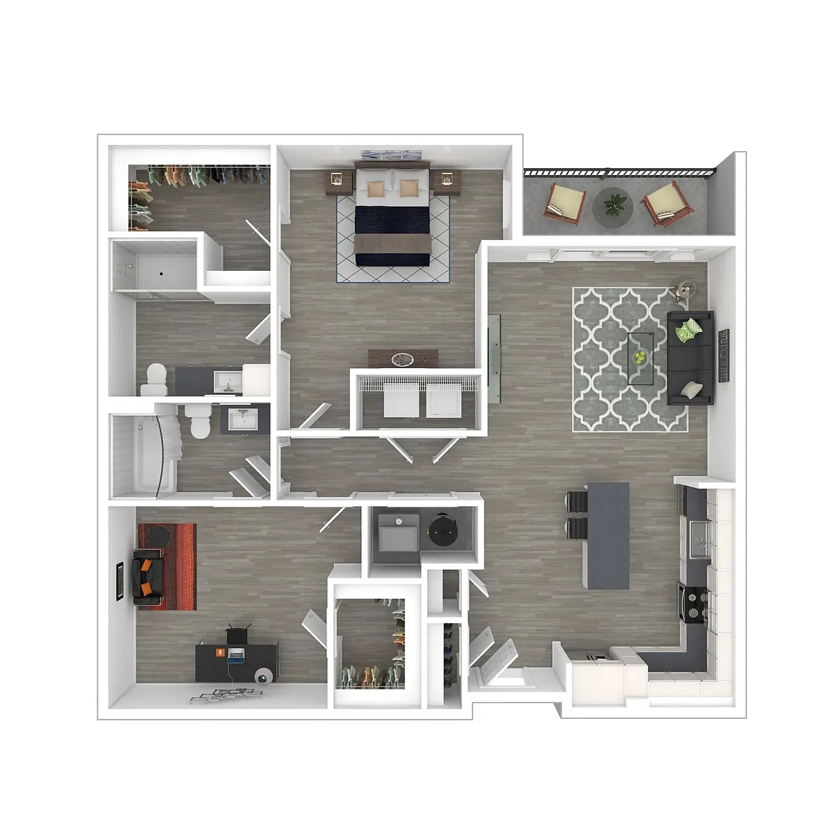 Floor plan 1B2 Den Bal