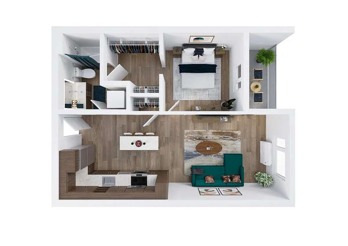 Floor plan 1X1 C