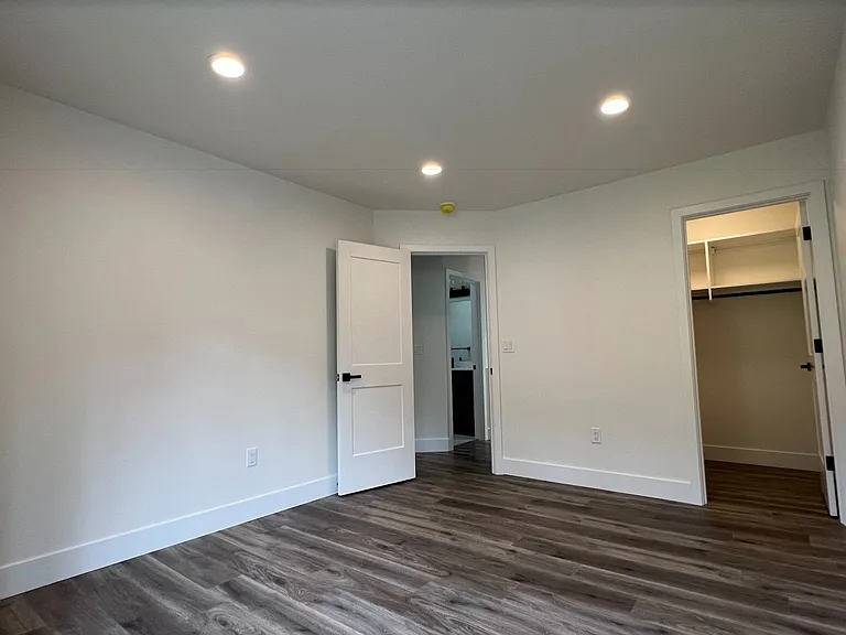 Bedroom with built in closet