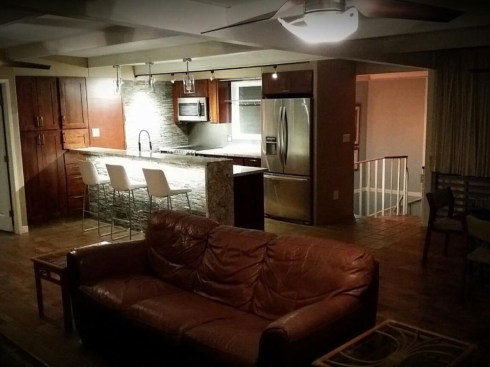 New kitchen living area with couch