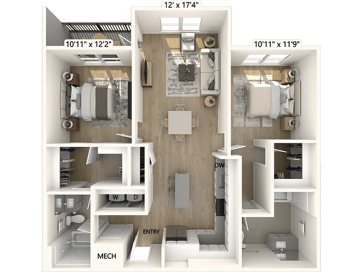 Floor plan B1 - ADA - Design Collection I