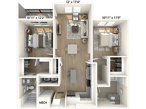 Floor plan B1 - ADA - Design Collection I
