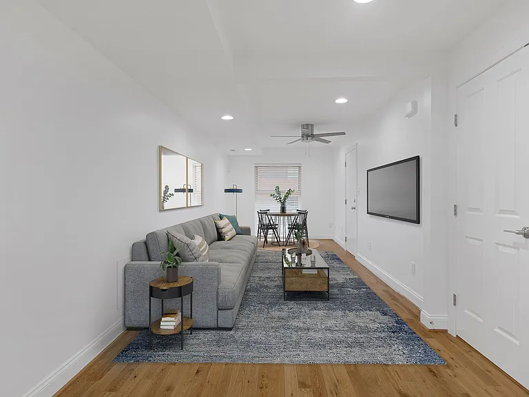 Virtually staged living room.