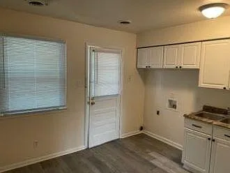 Washer & Dryer Hook-ups in Kitchen with backdoor