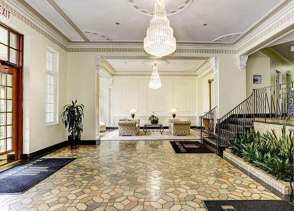 lobby with front desk staff