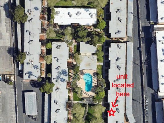 The apartment faces to the central patio