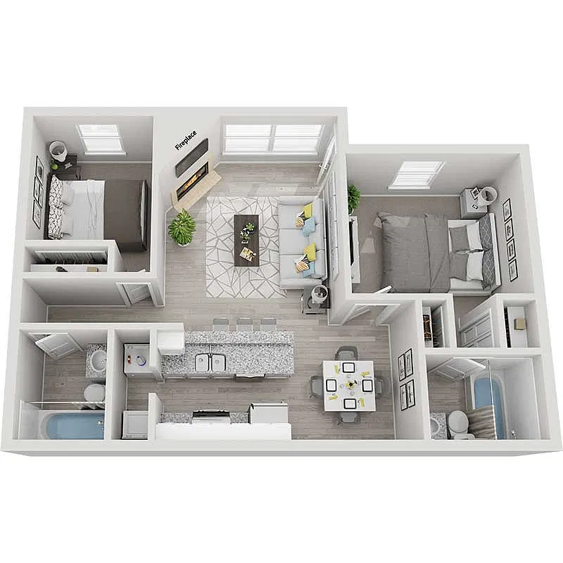 Floor plan Two Bedroom
