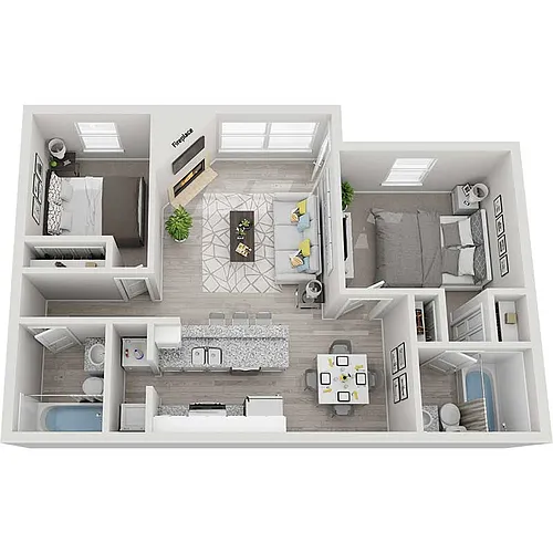 Floor plan Two Bedroom