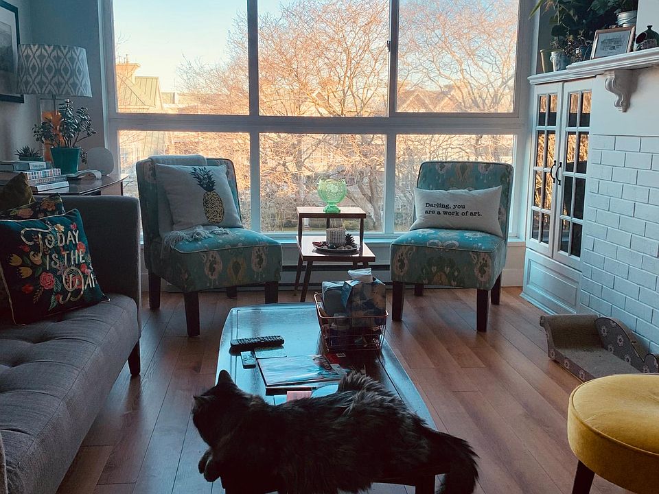 Morning views from living room.