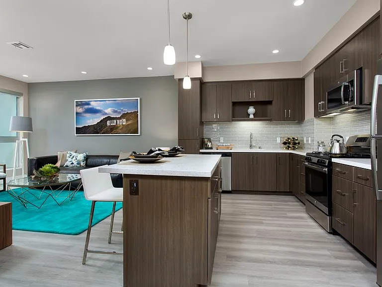 Classic Home Kitchen and Living Room