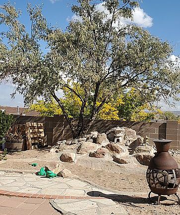 Pond made into sand box for now