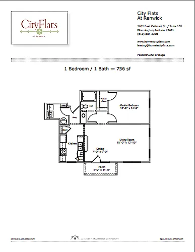 Floor plan Chicago 1.1