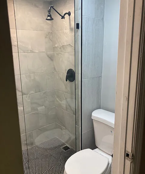 Updated Shower with New Glass