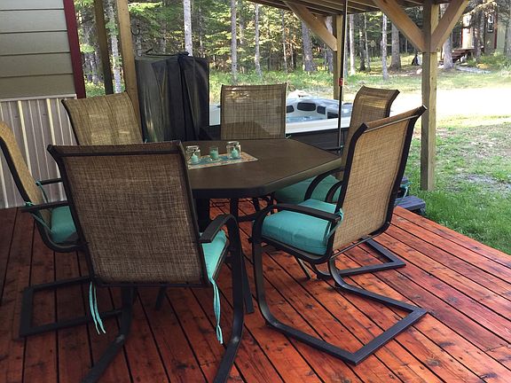 Freshly stained deck