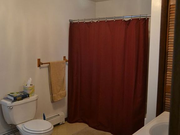The full bath is located on the main level. It is very spacious with a large linen closet, tub/showe