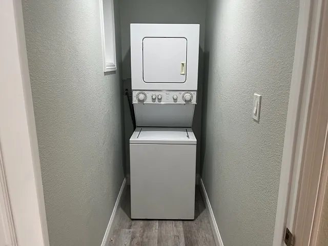Washer dryer hookups. Washer dryer not included.