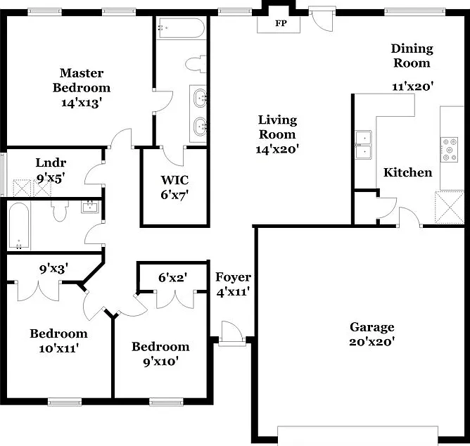 3 bed, 2.0 bath, 1357 sqft, $2,165 — Photo 2