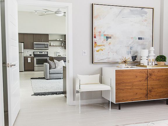 Sustainable porcelain tile flooring throughout