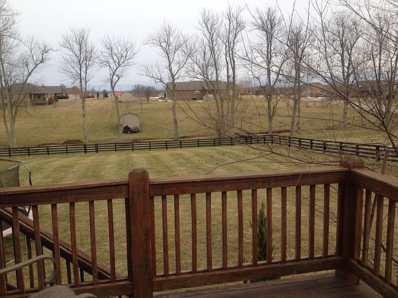 Deck overlooking yard