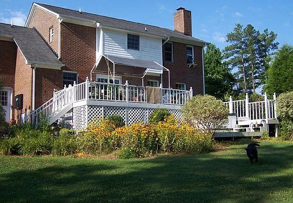 Large back yard and back deck