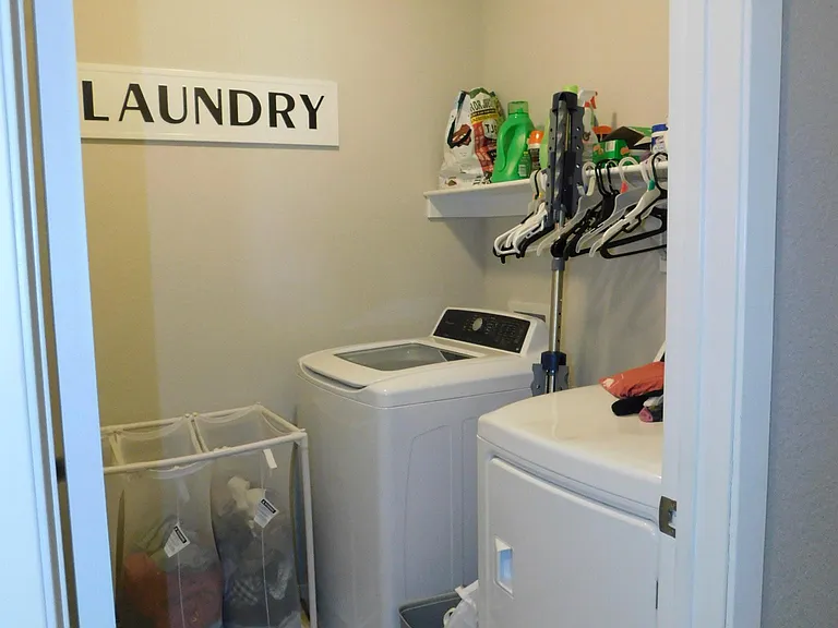 Conveniently located upstairs laundry room.