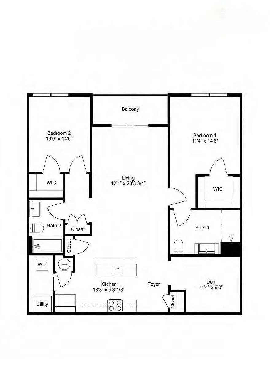 Floor plan B20-D 2Dx2