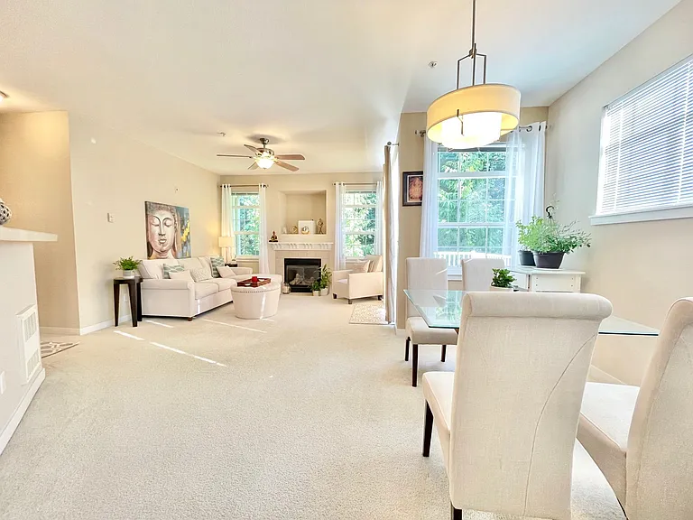 Great room with dining and living spaces