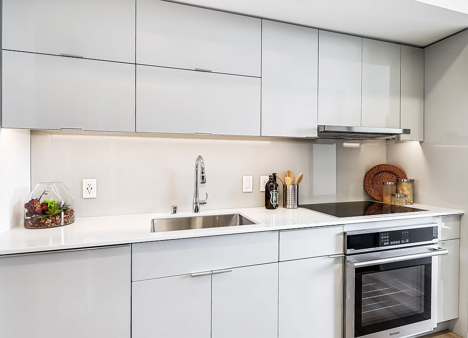 Modern kitchen outfitted with European appliances