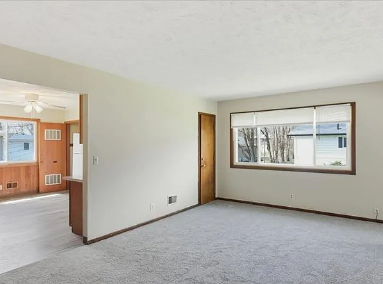 Living room off kitchen