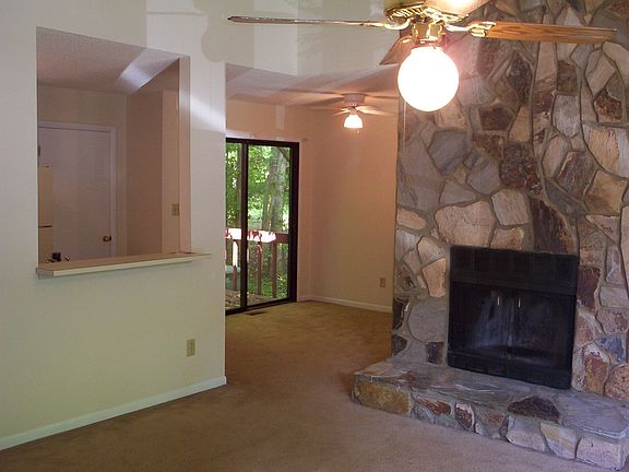 Large Family Room with Stone Fireplace