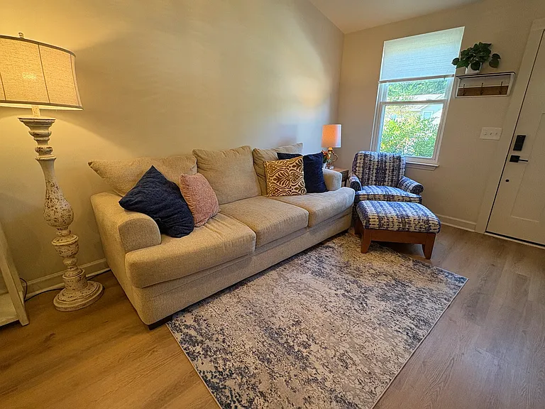 Plenty of seating with a FireTV for cozy movie nights in!