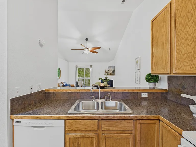 Open bright efficient kitchen