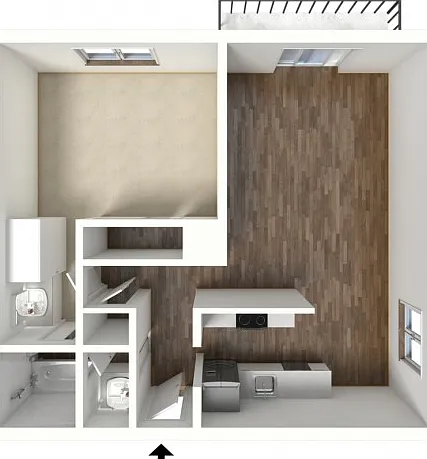 1x1 Balcony 1x1 Balcony