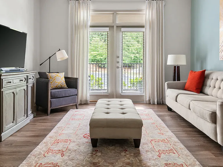 Living Room with Balcony and Hard Surface Flooring