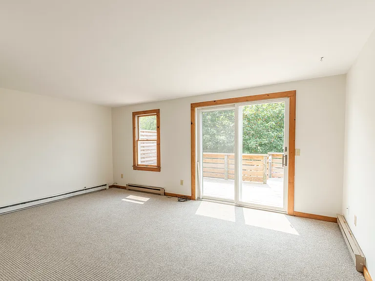 Living Room with Slider to a private deck