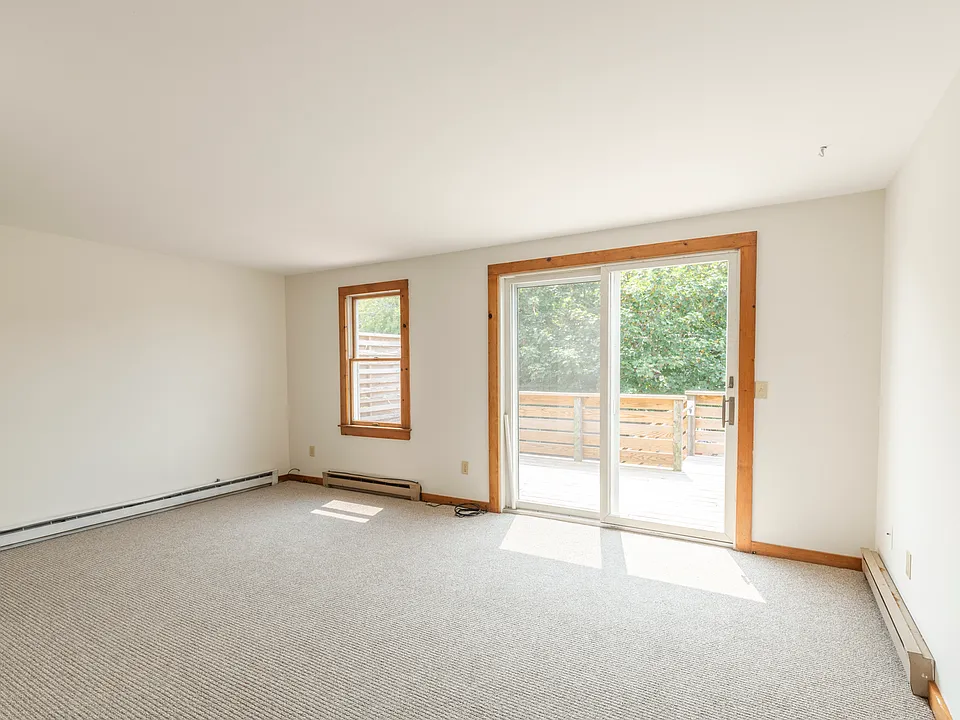 Living Room with Slider to a private deck