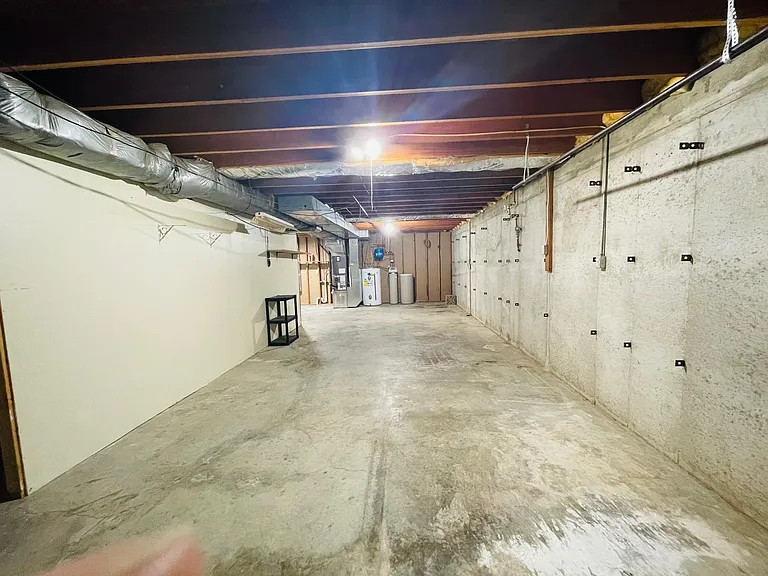 Unfinished storage area
