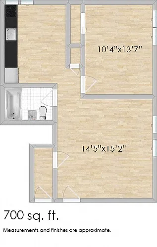 Floor plan 1 Bedroom