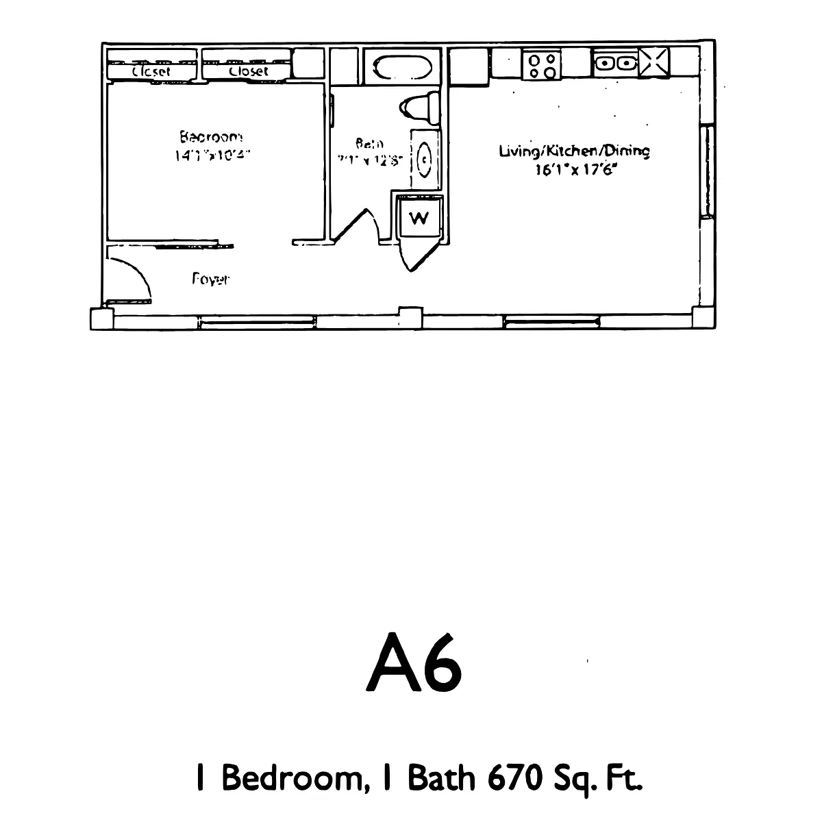 Floor plan 1 Bedroom