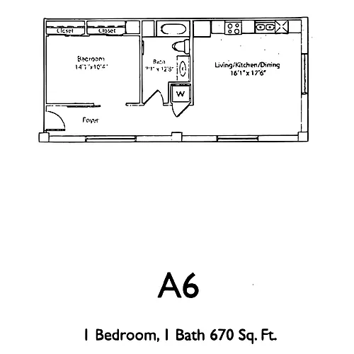 Floor plan 1 Bedroom
