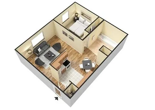 Floor plan 1 Bedroom