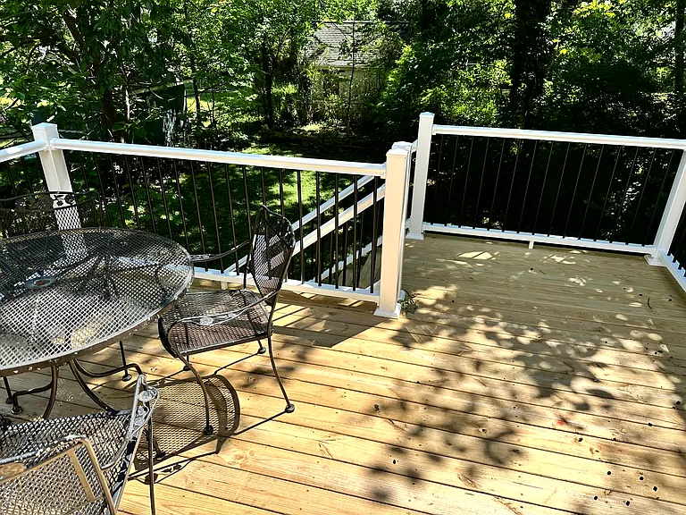 Steps down to the backyard (fenced)