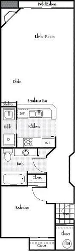 Floor plan 1X1 - J
