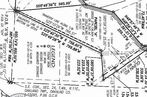 Parcel A, shared driveway.