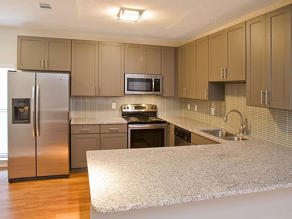Brand-new kitchens available with stainless steel appliances and granite countertops