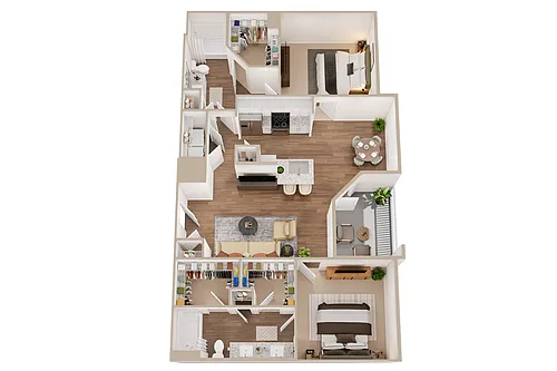 Floor plan 2X2 B