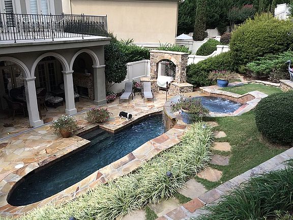 Pool & deck off master bed