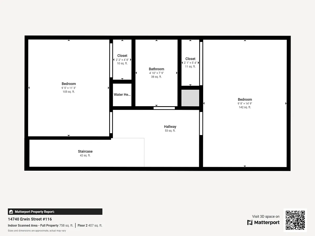 Floor plan 2 Bed 1.5 Bath
