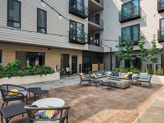 Elegant Courtyards with fit pits and seating